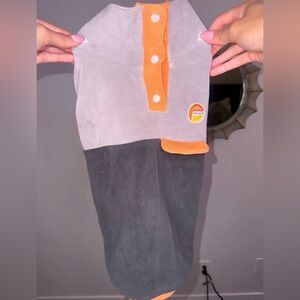 PawHut Gray and Orange Dog Jacket